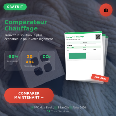 Comparateur Chauffage 2025 : PAC, Gaz, Électrique, Granulés